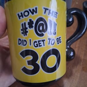 Yellow and Black Novelty Coffee Mug